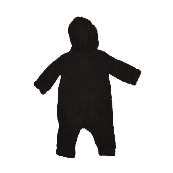 NIKE‎ NEW $40 Black Red Sherpa Hooded Coverall Zip Front Boy's 6M - Picture 2 of 3